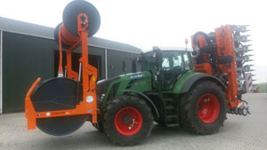 Fendt met sleepslang